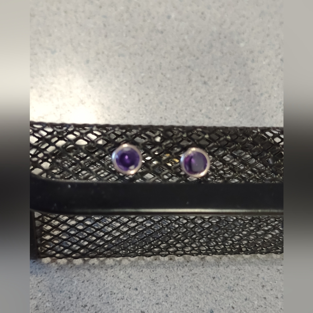 Purple Crystal Studs